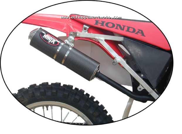 ECHAPPEMENT MOTO CROSS NINJA SILENCIEUX COMPLET HONDA 125 CR 02-04 CARBONE